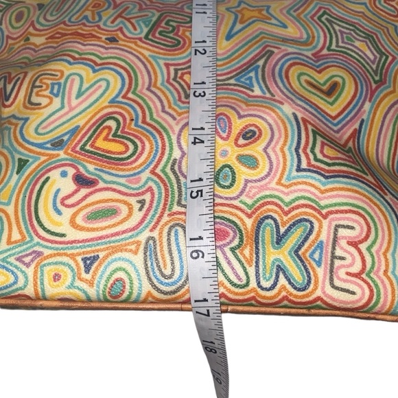 Vintage Dooney & Bourke Tan/Rainbow Hobo Shoulder Bag - Picture 14 of 17